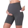 Women's Shorts Maternity Yoga Over The Belly Bump Workout Active Short Pants