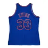 Gh Larry Johnson Patrick Ewing 1996-97 Knick Basketball-Trikot New John Starks York Charles Mitch und Ness Throwback Trikots Weißblau Größe