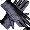 Gants à cinq doigts Gants à cinq doigts 1 paires de cuir conduite tactile Sn coupe-vent imperméable synthétique femmes couleur unie FL Fingers1 289 Q2 Drop Delive Otbsi x0902