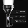 Torches mocne światło przenośna latarka USB ABS Outdoor LED wielofunkcyjna domowa lampa przenośna HKD230902