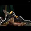 Chaussures habillées Noir Marron Hommes Faits à la main en cuir véritable Cap Toe Hommes Oxford Lace-Up Business Mariage Chaussures formelles