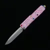 DQF Version MiRo-Donut 85 US Italian Style Knife Self Defense Tactical D2 Blade 6061-T6 Aluminum Handle EDC Outdoor Camping Fighting MT Knives