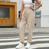 Women's Pants Womens Solid Elastic Waisted Lace-up Drawstring Casual Loose Trousers With Pockets Jogging Jogger Sweatpants For Running