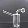 Mini-Glasölbrenner-Bong-Shisha-Wasserpfeifen mit dicken Pyrex Clear Heady Recycler Dab Rig Handbongs zum Rauchen