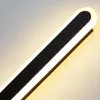 Vägglampa minimalistiska LED -lampor vit black metall foajé matsal sovrum sconce fjärrkontroll dimning droppe