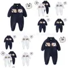 Rompers Born Baby Girls And Boy Romper Short Sleeve Cotton Jumpsuits Kids Clothing Brand Letter Print Infant Drop Delivery Maternity Dhcad