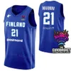 Imprimer 23 Lauri Markkanen Maillot de basket Finlande Chemise Coupe du monde 2023 18 Mikael Jantunen 9 Sasu Salin 13 OLIVIER NKAMHOUA 21 Edon Maxhuni 19 Elias Valtonen Sport