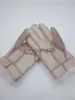 Fünf Finger Handschuhe 2018 Neue Frau Winter Handschuhe Leder Warme Handschuhe Winddicht Frostschutzmittel Wolle Handschuhe x0902