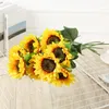 Decorative Flowers Simulation Sunflower Home Decoration Fake Flower Wedding Scene Arrangement Sun Wholesale