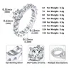 Cluster-Ringe ChicSilver Ring aus 925er-Sterlingsilber, 3,2 mm breit, 8 mm, weißer kubischer Zirkon, Kristall, Krallenfassung, leichter Luxus, Schmuck für Bürodame