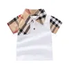 T-Shirts Cute Baby Boys Girls Plaid Cotton Kids Short Sleeve T-Shirt Summer Children Turn-Down Collar Shirt Child Tops Tees Drop Deliv Dhwl9