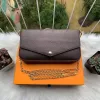 Multi Feliciie Pochette Bag M61276 3A Luksusowe torby łańcuchowe Portfel Ulubione akcesoria Kobiety Crossbody Torebka Messenger Torba Projektantka na ramię 3 szt./Zestaw z pudełkiem