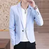 Ternos masculinos lazer pequeno terno jaqueta tartan versão coreana magro ruffian tendência bonito formal única primavera