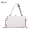 Avondtassen HISUELY 2023 Metalen handvat Box Design Dames Party Clutch Bag Schouderketting Portemonnee Handtassen Vrouwelijke Zilveren Tote Crossbody 230901