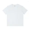 Herr t-skjortor sommar fast färg 230g tungvikt bomullsbotten skjorta män vit casual rund hals kort ärm t-shirt kvinnor