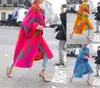 女性のトレンチコート秋のファッションプリントロングコートウィンドブレイカーストリートウェア女性服エレガントな女性マントーフェム
