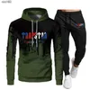 Chándal Trapstar Brand Chaquetas Ropa deportiva estampada Camisetas para hombres 16 colores Cálido Conjunto de dos piezas Sudadera con capucha suelta Pantalones para correr 220615 234MQ