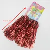 Folha metálica cheerleading pom poms bastão portátil cheerleader pompons para crianças dança festa esportes brinquedos equipe espírito torcendo