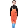 Sapatilhas Waders de peito de pesca com botas para crianças Atividades ao ar livre Meninas Meninos Calças de chuva de PVCImpermeável Bootfoot Max Foot 22cm8.65in 230901