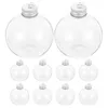 Vases 10 pcs Bouteille sphérique de Noël Bouteilles d'eau Vide Conteneur de boisson en plastique Couvercles de café au lait Les cercles de bonbons pour animaux de compagnie