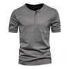 T-shirts pour hommes Polo décontracté couleur unie bouton classique col rond hommes été haute qualité homme à manches courtes top t-shirts