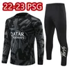 2223 PsGg Survetement Chandal Soccer Sets Mbappe Survêtements Costume d'entraînement Maillot Jersey Jacket Kit 2023 Messis Top Qualité Hommes et Enfants Jogging