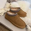 Zapatillas Tazz Diseñador MujerTasman Zapatillas botas Clásico Ultra Mini Plataforma Diapositivas de piel de castaño Invierno Piel de oveja Confort Ante Mulas Botines Botas timbeland