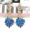 Dangle Earrings Arrivals Boho Crystal For Women Plant Pendant Colorful Statement Large Rhinestone Earings Party Jewelry