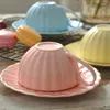 Tazas y platillos Taza de cerámica con borde dorado, juego de café de estilo Simple, Color de macarrón, té de la tarde en inglés, taza creativa para oficina