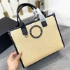 Designer Beach Bag Mulheres Palha Luxurys Bolsas L Tote Sacos Compras Crossbody Grande Capacidade Tote Bolsas Clássicas 230420