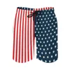 Mäns shorts 4 juli American Flag Board Summer Stars and Stripes Casual Beach Men Sport Quick Dry Design Trunks