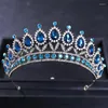 Haarspangen Barock Luxus AB Farbe Kristall Herz Braut Tiaras Krone Big Strass Festzug Diadem Braut Stirnbänder Hochzeit Zubehör