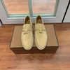 LP Classic Dress Shoes جودة عالية من جلد الغنم من جلد الغنم المصممة الفاخرة المصممة المسطحة أسفل الترفيه أحذية Oxfords أزياء العلامة التجارية 35-42