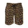 Men's Shorts Board Bright Leopard Print Hawaii Swimming Trunks Trendy Animal Fast Dry Surfing Large Size Beach Short Pants