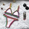 2023 neue Frauen Bademode Neopren Bikinis Sets Strand Sexy Zwei Stück Tankini Badeanzug Weiblichen Badeanzug