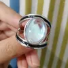 Cluster Rings Vintage 925 Thai Silver Ring Colorful Moonstone For Women Gift Jeweller Grossiststorlek 6-10