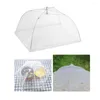 Ensembles de vaisselle 2pcs 16 pouces couvertures de maille blanche pliables pour les écrans de protection en plein air tissu patio anti-insectes pique-niques de camping en plein air