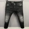 Mäns jeans lyxdesigner D2 män denim dsquare broderi byxor mode hål byxor mens kläder USA storlek 28-38