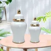 Bouteilles de stockage Temple Jar Table Centerpiece avec couvercle Vase à fleurs pour mariages Table de bureau