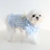 Dog Apparel Striped Bow Sweet Planet Suspender Skirt Pet Clothes Dress Shirt Cat Puppy Floral Clothing For Dogs Teddy