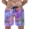 Herr shorts disco boll multicolor bräd två ton tryck vintage strand korta byxor manliga sportkläder snabba torra stammar presentidé