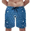 Short de bain pour hommes, bleu Mandala Hawaii, maillot de bain rétro bohème imprimé, séchage rapide, surf, haute qualité, plage surdimensionnée