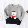 Пуловер Рождественский детский пуловер с длинными рукавами для маленьких мальчиков и девочек с рисунком ракеты, свитера, повседневные осенние вязаные детские свитера для маленьких мальчиков и девочек 230922