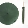 Paraguas grande mango largo adultos lluvias intensas verde a prueba de viento fuerte patio hombres para lluvia Parapluie Femme paraguas