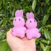 Encountering light Discoloration Decompression Toy Rabbit Pinch Toys Flour Rabbit Pinch Squishies Mini Party Favors Goodie Bag Fillers for Boys Girls