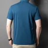 T-shirt da uomo 2023 Polo estiva Manica corta di alta qualità Tinta unita Smart Casual T-shirt uomo Semplice Slim Fit Uomo Tees 3XL