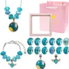 Link Armbänder DIY Perlen Armband Kit für Mädchen Acryl große Loch Perlen handgemachte Charms Halskette finden Schmuck machen Zubehör Geschenk