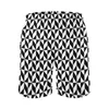 Men's Shorts Abstract Geometry Board Black And White Casual Beach Men Custom Sports Quick Dry Swimming Trunks Birthday Gift