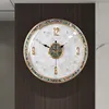 Orologi da parete Orologio in ottone Conchiglia di abalone Quadrante indice Moderno e lussuoso casa Soggiorno Angolo Rame Silenzioso Decorazioni di design d'interni