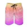 Shorts masculinos pôr do sol nuvem placa brilhante tie dye vintage calças curtas masculino impresso correndo secagem rápida praia troncos presente de aniversário